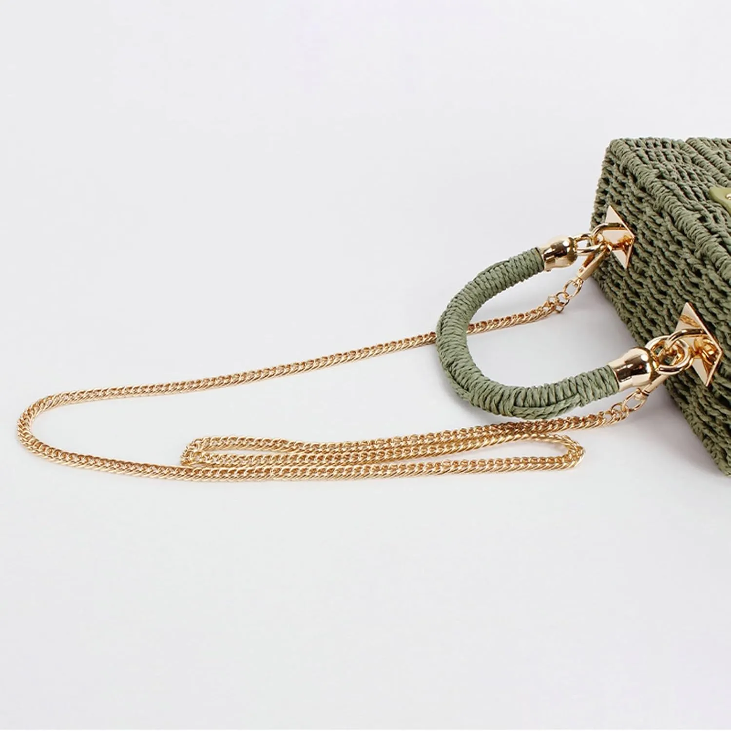 2025 Woven Crossbody Handbag Casual Tote Bag Square Box Paper Rope Beach Vacation Travel Bag Top Handle