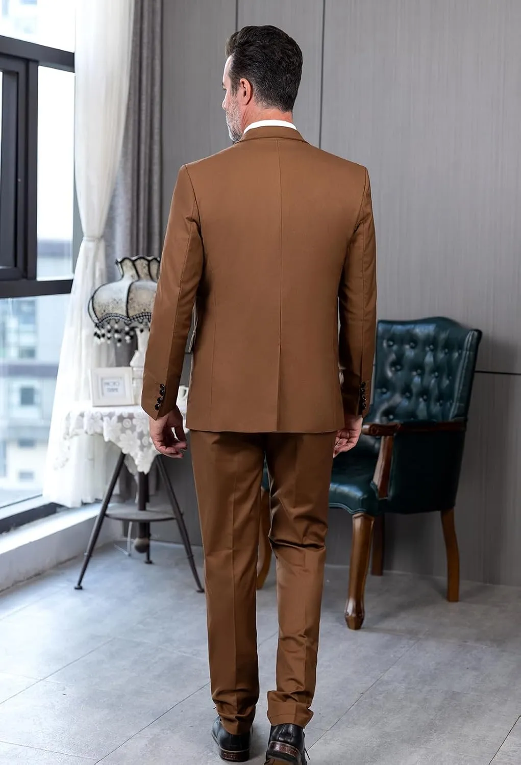 3 Pieces Business Mens Suit Notch Lapel Blazer Formal Wedding Groom Pants Tux Vest Tuxedos