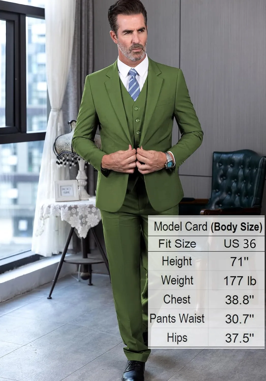 3 Pieces Business Mens Suit Notch Lapel Blazer Formal Wedding Groom Pants Tux Vest Tuxedos