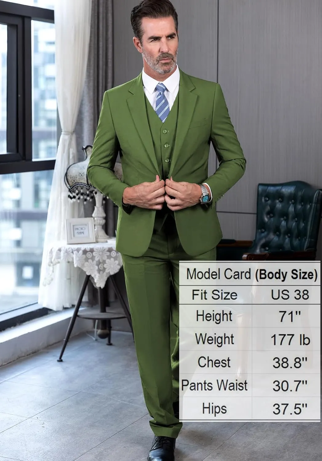 3 Pieces Business Mens Suit Notch Lapel Blazer Formal Wedding Groom Pants Tux Vest Tuxedos