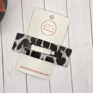 3.25 Black and White  Rectangle Snap Clip