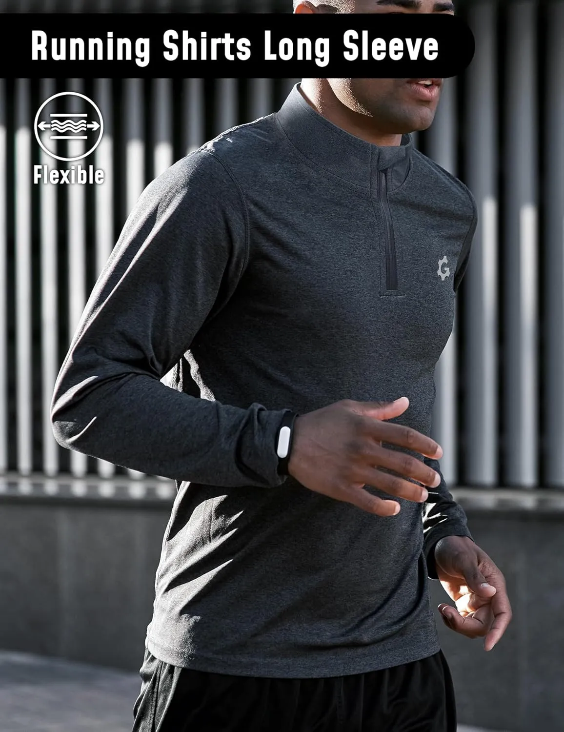 3Pack Quarter Zip Pullover Men Long Sleeve Sweatshirts Running Athletic Golf Gym Shirt Quick Dry