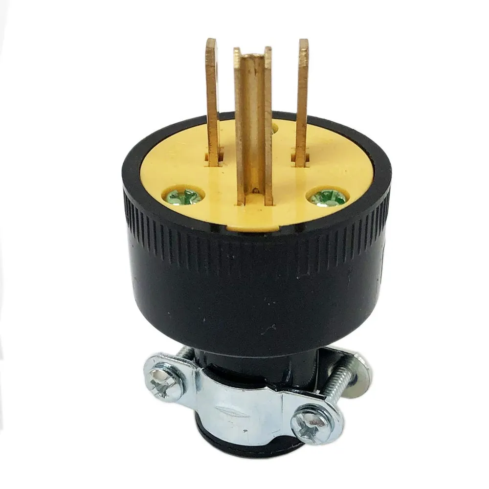 4 PC Male Plug Extension Cord Replacement Electrical Wire Repair NEMA 5-15P 15A
