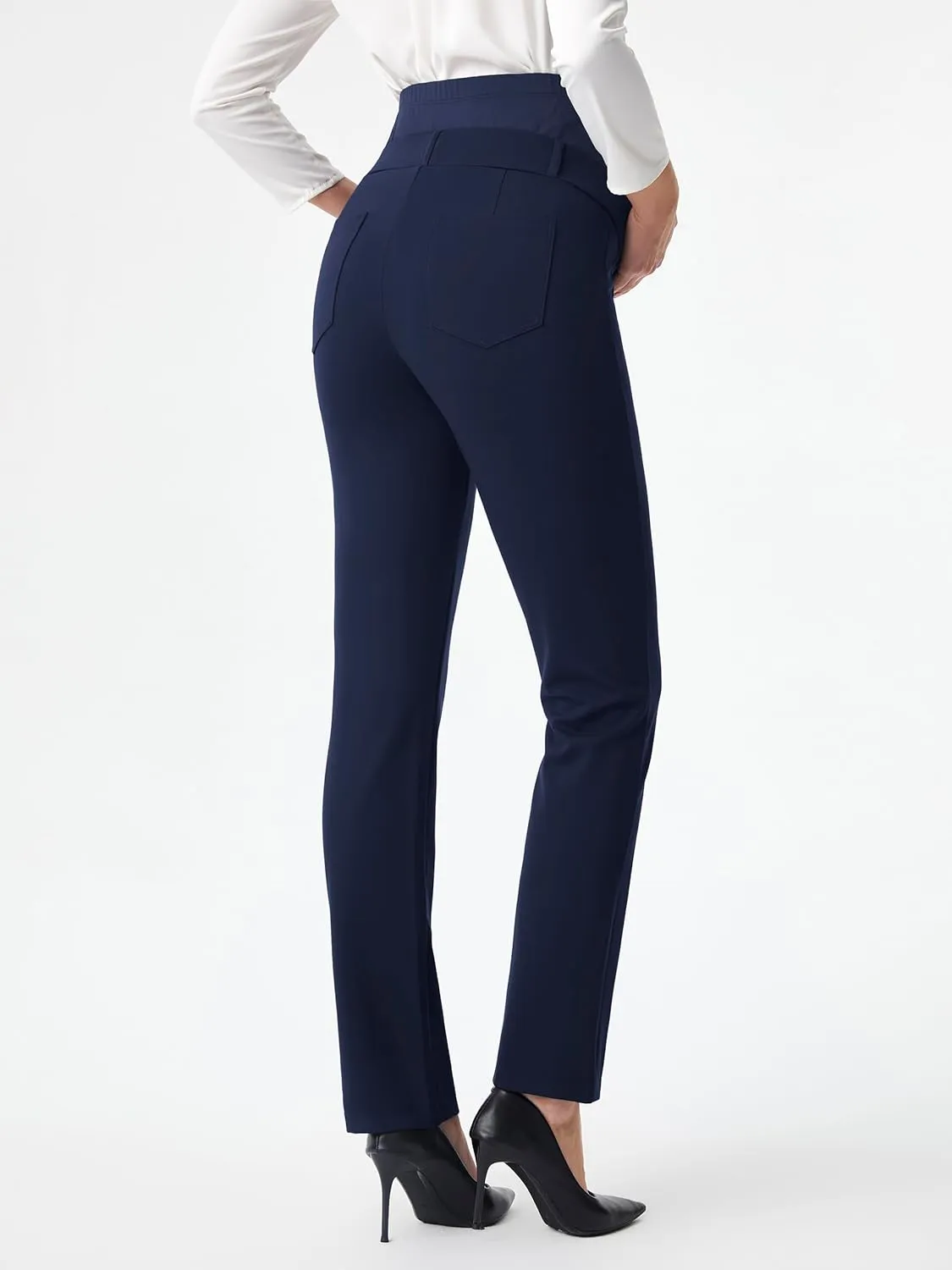 AFITNE Maternity Pants for Work Over The Belly Straight Leg Dress Pants Strethy Pregnancy Office Casual Yoga Pants