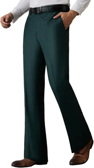 Asian Size Mens Boot Cut Dress Pants Flared Flares Style Tailored Trousers Bell Bottom Wedding Casual Vintage