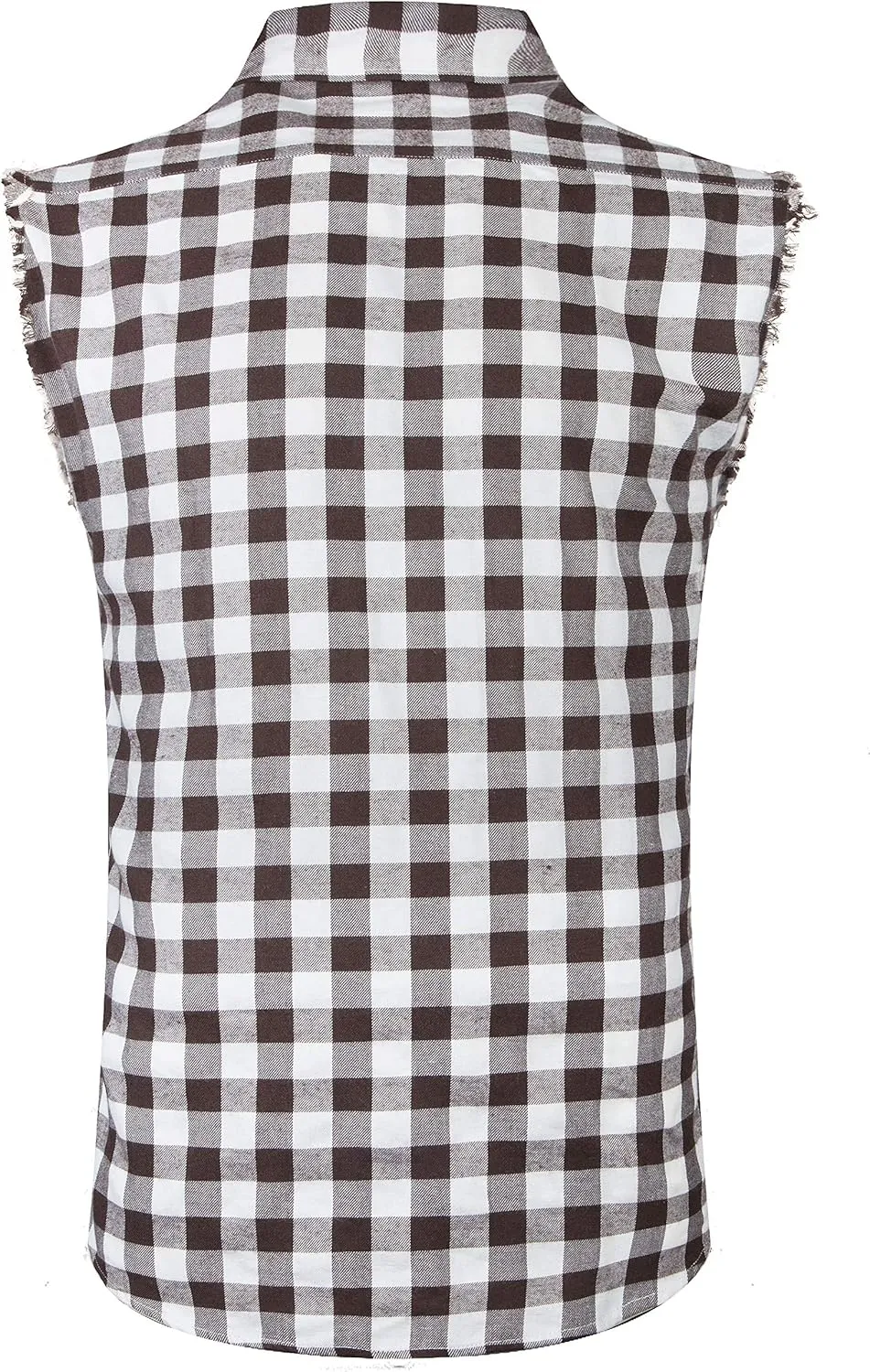 AVANZADA Men's Button Down Sleeveless Plaid Shirt Casual Flannel Plus Size Vest Western Shirts
