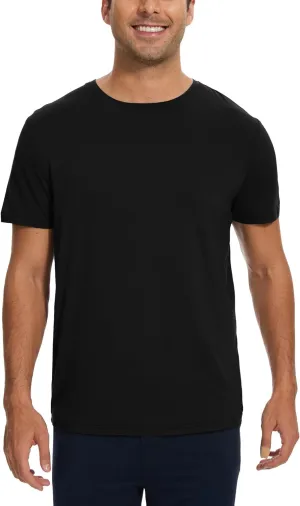 Bamboo-derived Viscose Men's Pajama Tops Summer Short Sleeve Basic Sleep Shirt