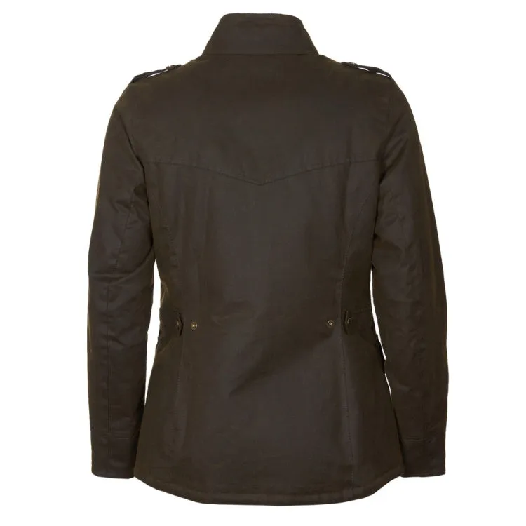 Barbour Ladies Winter Defence Wax Jacket - Olive/Classic