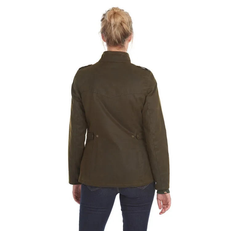 Barbour Ladies Winter Defence Wax Jacket - Olive/Classic