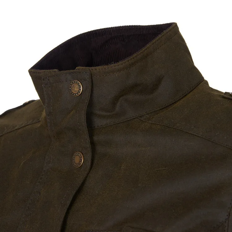 Barbour Ladies Winter Defence Wax Jacket - Olive/Classic