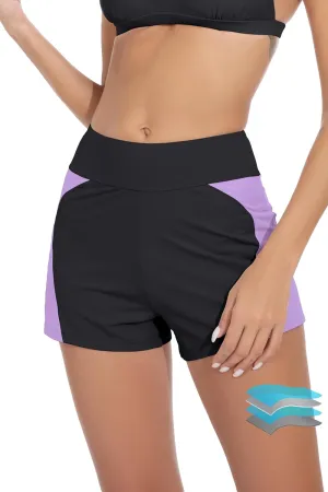 Beautikini Period Swimwear Menstrual Leakproof Swim Shorts Quick Dry 3" High Waisted Bathing Suit Bottoms for Girls Teens