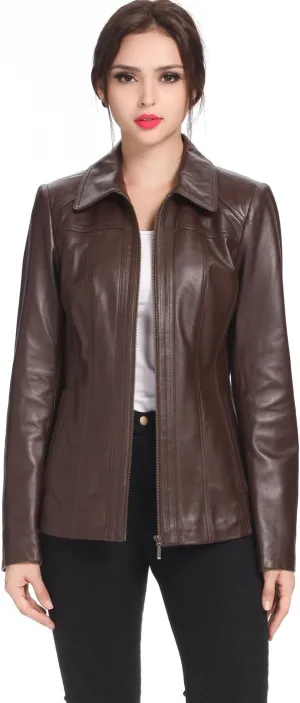 BGSD Women Ellen Lambskin Leather Jacket (Also available in Plus Size & Petite)