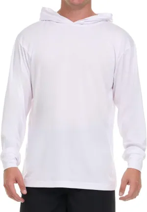 Billabong Hooded Rash Guard for Men Big and Tall, UPF 50  Long Sleeve Swim Shirt