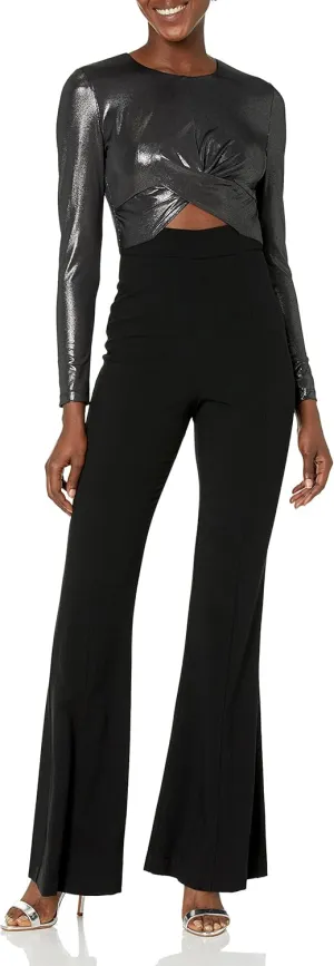 Black Halo womens Long Sleeve Tailored JumpsuitCasual Night Out Dress