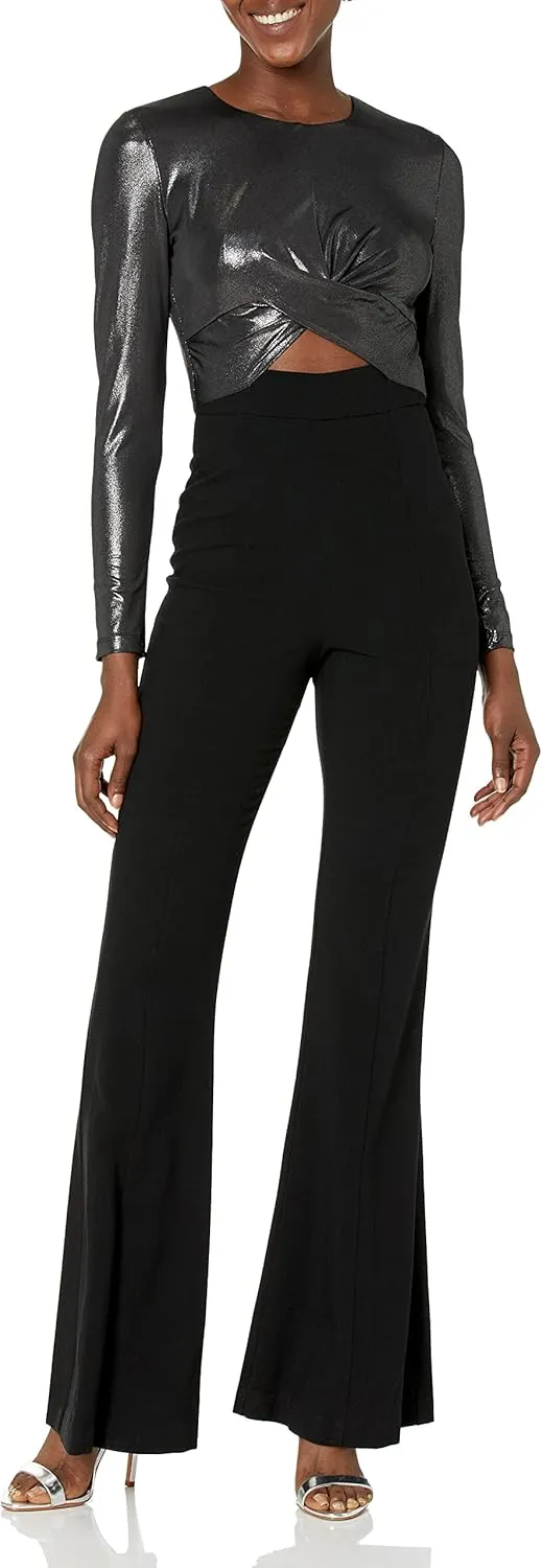 Black Halo womens Long Sleeve Tailored JumpsuitCasual Night Out Dress