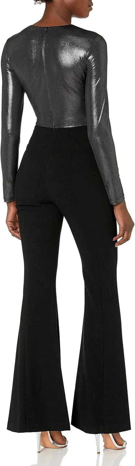 Black Halo womens Long Sleeve Tailored JumpsuitCasual Night Out Dress