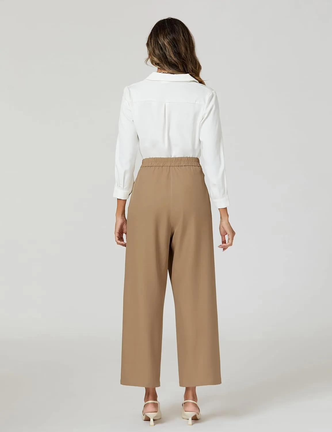 Blooming Jelly Women Wide Leg Dress Pants High Waisted Work Pant with Pocket Business Casual Outfits 2025
