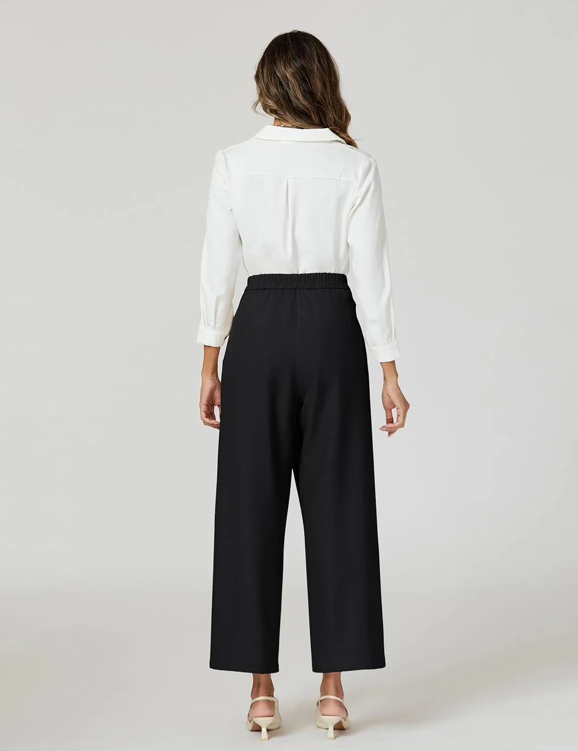 Blooming Jelly Women Wide Leg Dress Pants High Waisted Work Pant with Pocket Business Casual Outfits 2025