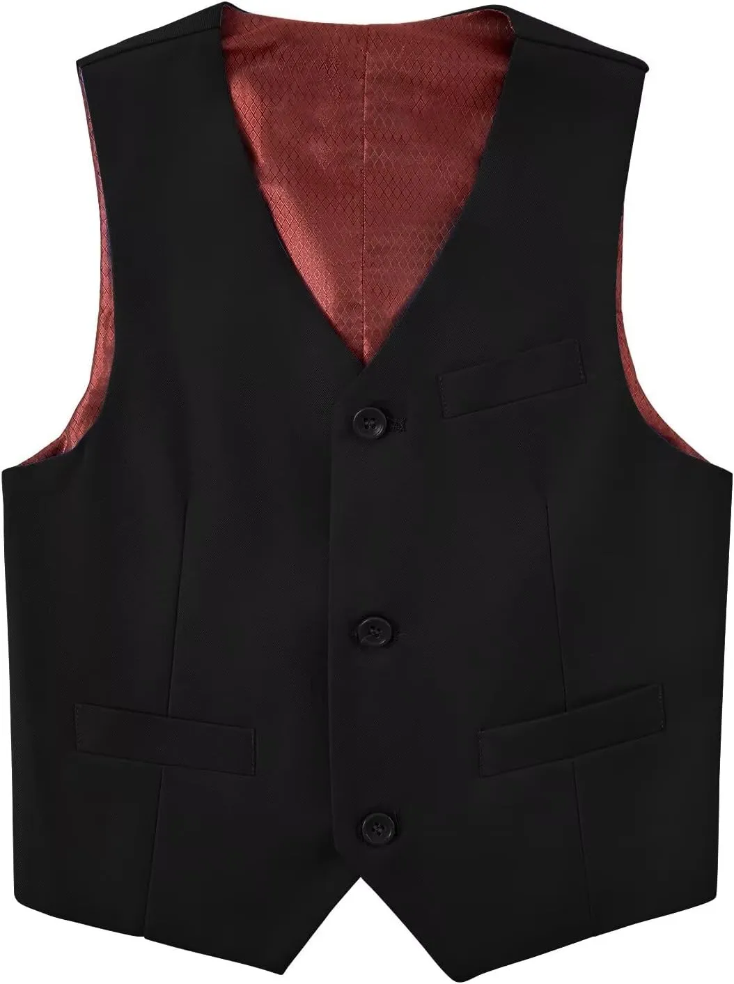 Boys Suit Formal Kids Wedding Outfit 3 Piece Slim Fit Boys Suit Vest Pants Shirt Set with Tie