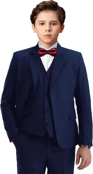 Boys Suit Kids Formal Wedding Tuxedo Dress Suits for Teen Boys Vest and Pants Set