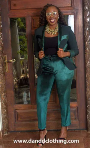 Business Green Velvet Suits
