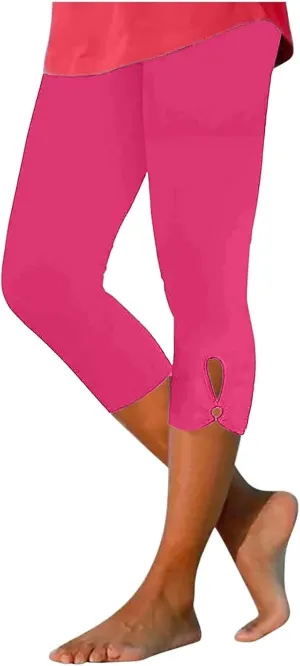 Capri Pants for Women Dressy Casual Summer Capris Knee Length Cropped Legging Trendy Lightweight Ladies Clothing