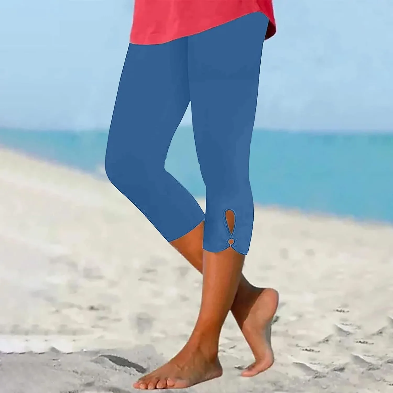 Capri Pants for Women Dressy Casual Summer Capris Knee Length Cropped Legging Trendy Lightweight Ladies Clothing