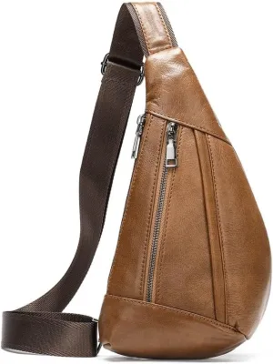 Chest Bag Sports Crossbody Chest Bag Saddle Zipper Diagonal Backpack(B)