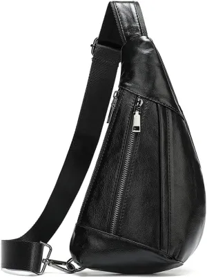 Chest Bag Sports Crossbody Chest Bag Saddle Zipper Diagonal Backpack(D)