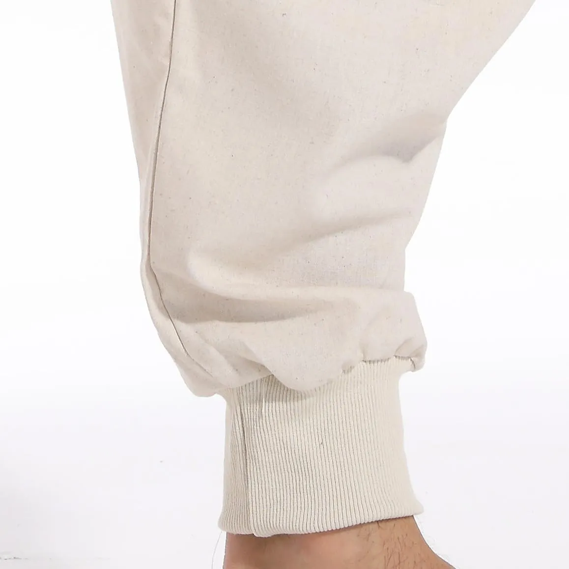 CLANMILUMS Men's Cotton Harem Pants Casual Loose Hippie Drop Crotch Trouser