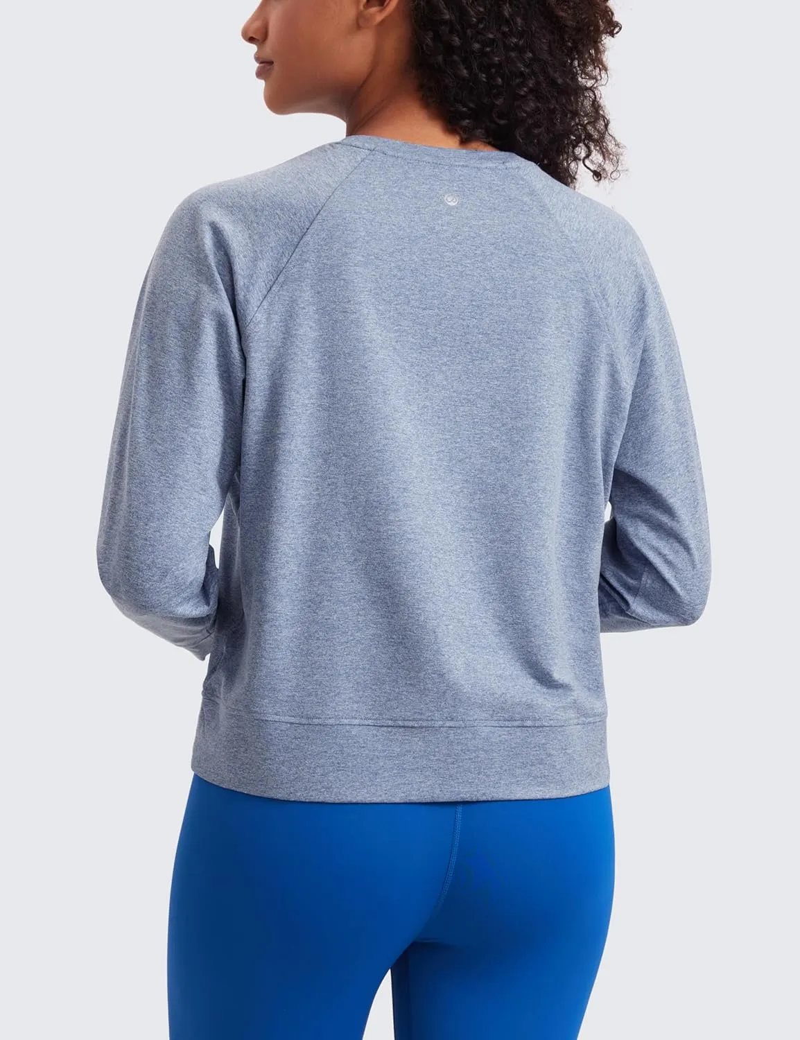 CRZ YOGA Cloud Jersey Pullover Sweatshirt for Women Long Sleeve Soft Casual Crewneck Tops Basic Workout Fall Shirts