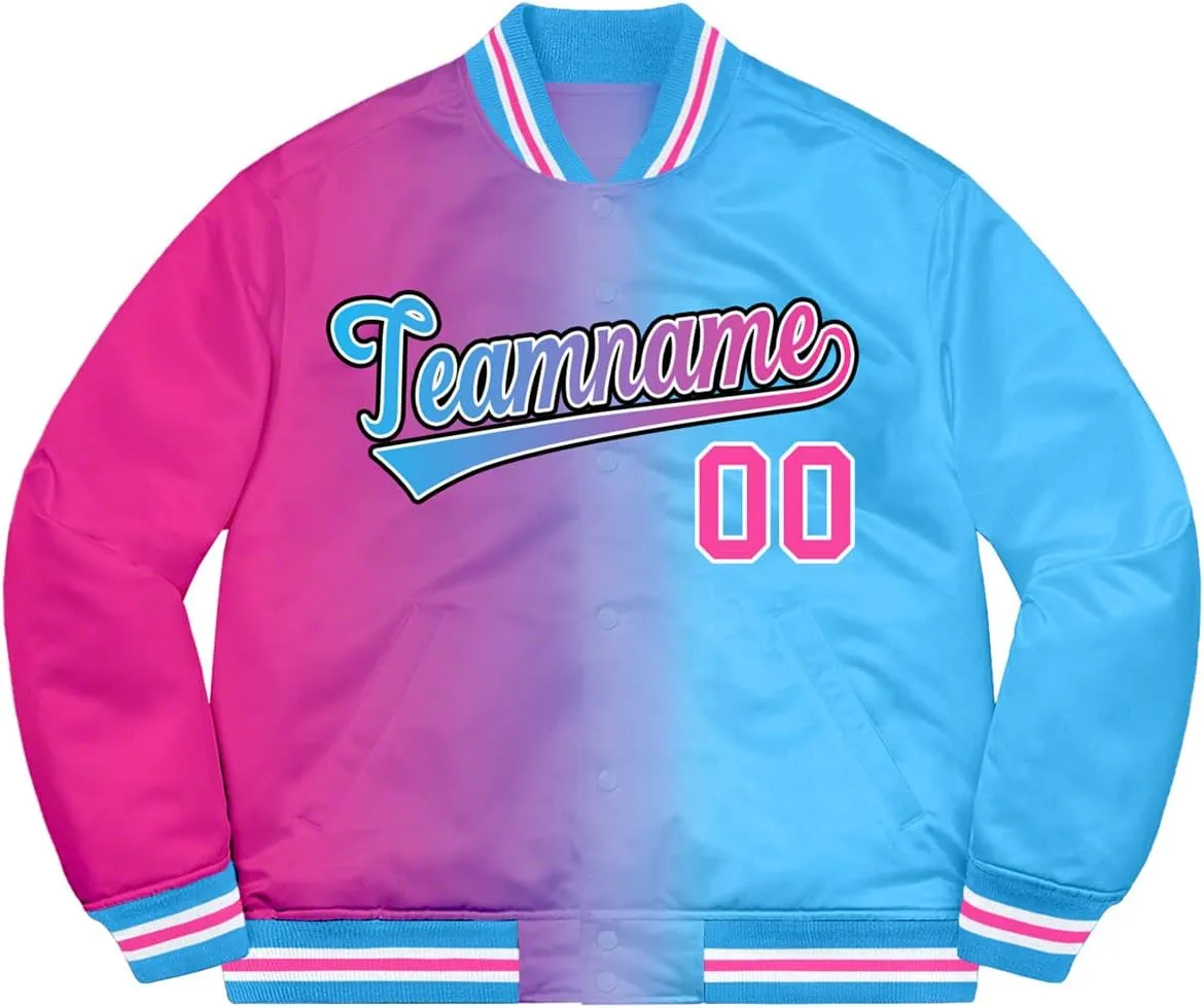 Custom Men/Women/Youth Varsity Baseball Jacket Sportswear Coat Stitched Personalized Name Number