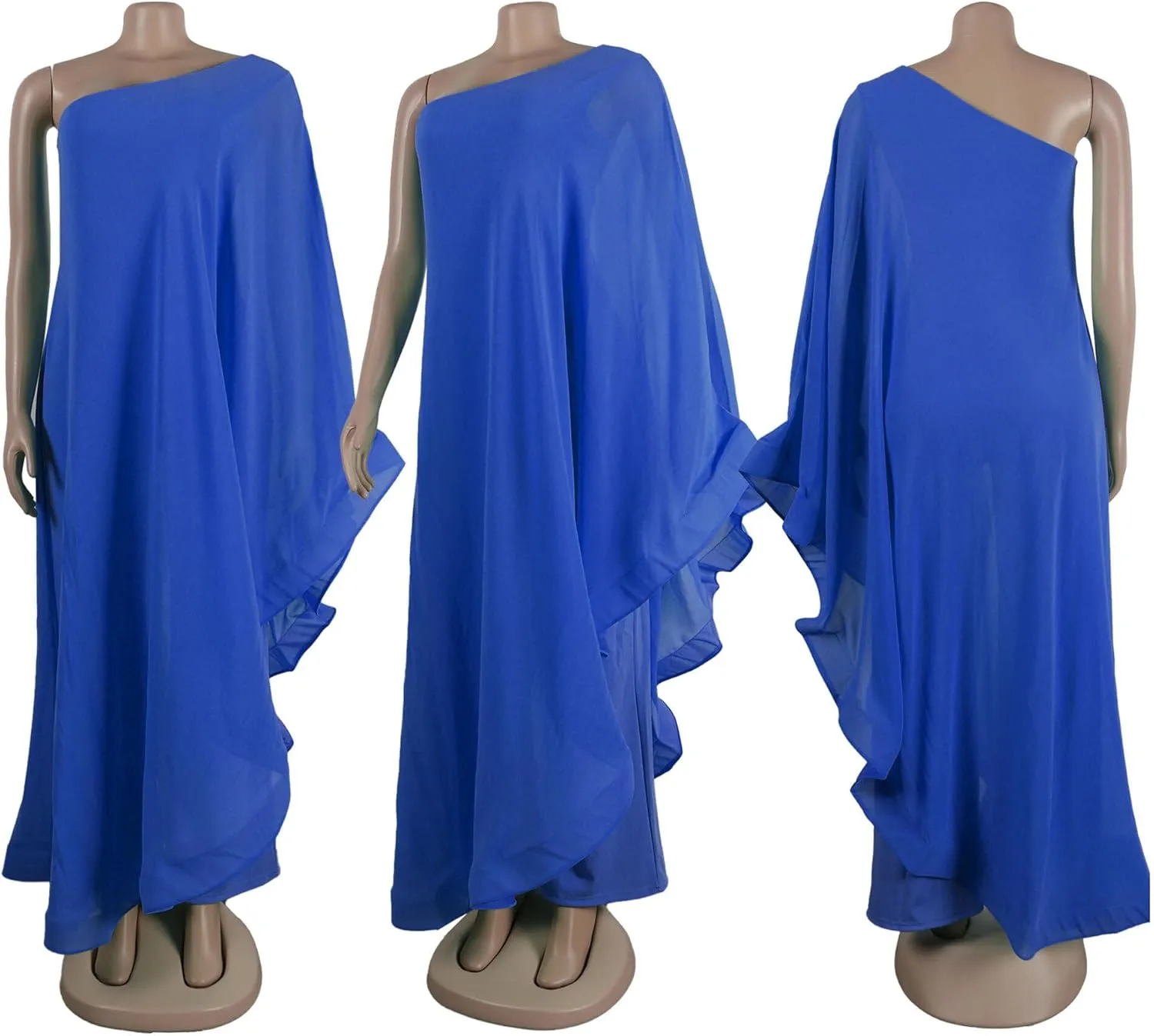 CUTUBLY Women's Sexy Jumpsuits One Shoulder Ruffle Overlay Romper Cocktail Party Club Outfit Clubwear