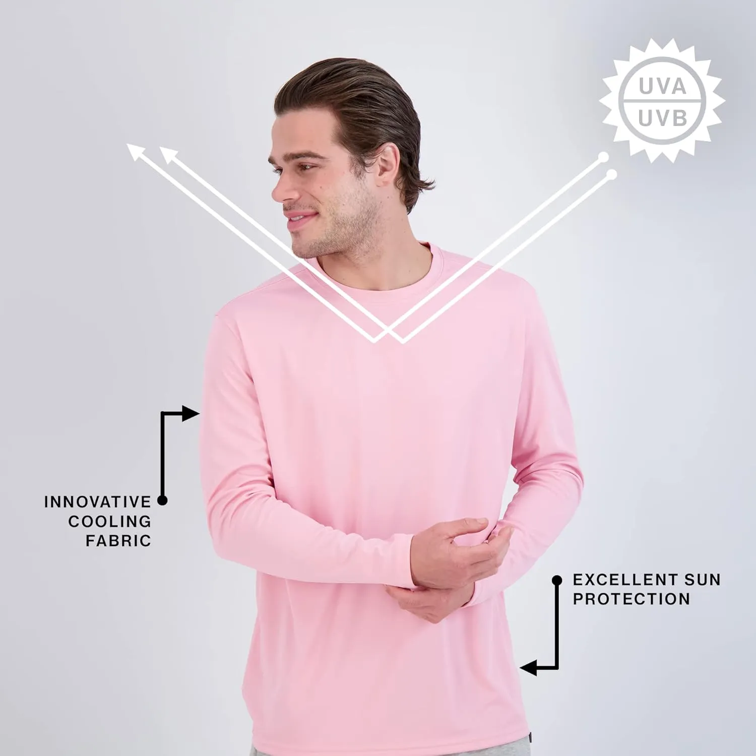 Denali Performance Mens Teaser UPF 50  ProtectUV Mega Solar Long Sleeve T-Shirt