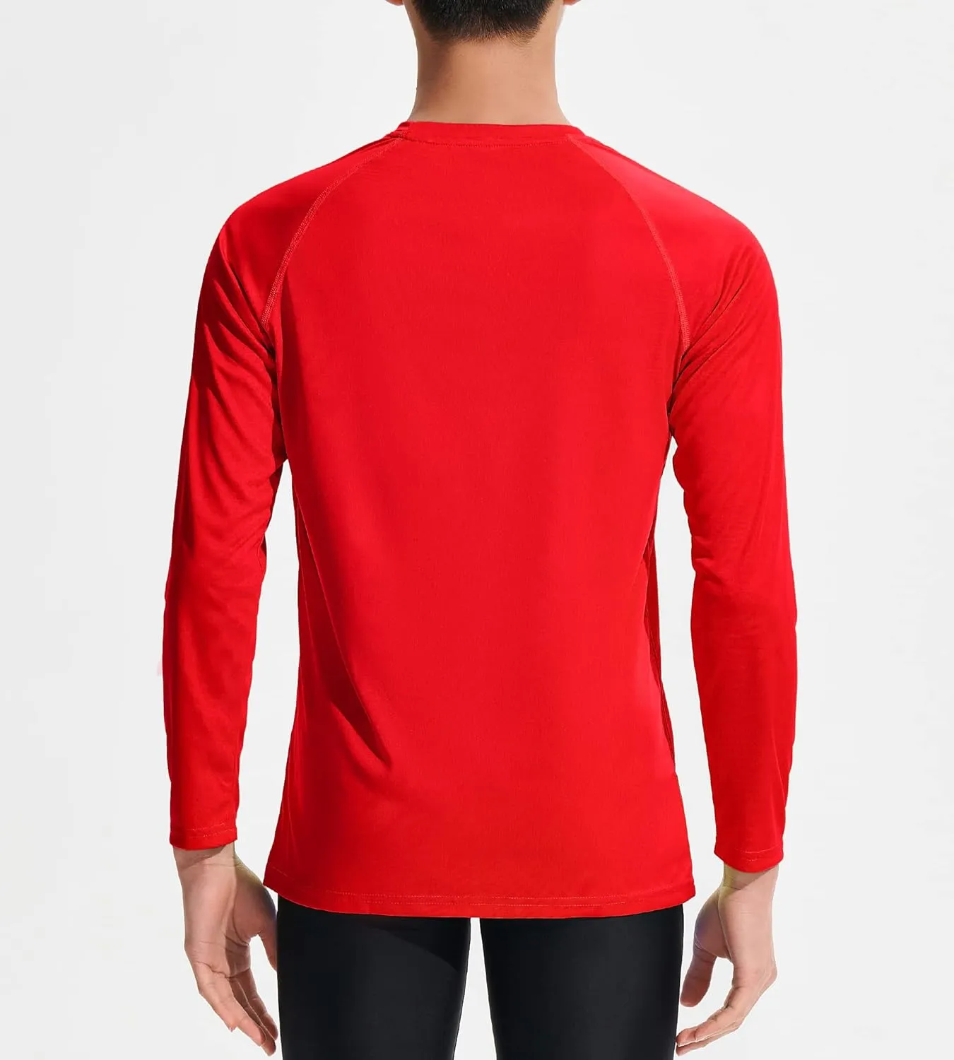 DEVOROPA Boy's UPF 50  Long Sleeve Rash Guard Swim Shirt Quick Dry Lightweight Swimsuit Youth SPF Fishing Hiking Sun Shirts