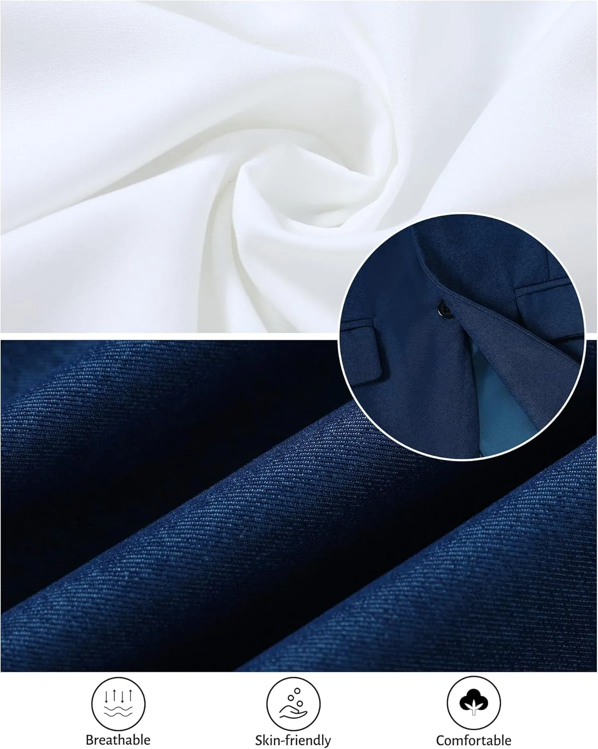 DISAUR Boy Suits 5 Pcs Slim Fit Suit Including Vest Pants Dress Shirt Bow Tie and kerchief for Formal Occasions 6-10 Years
