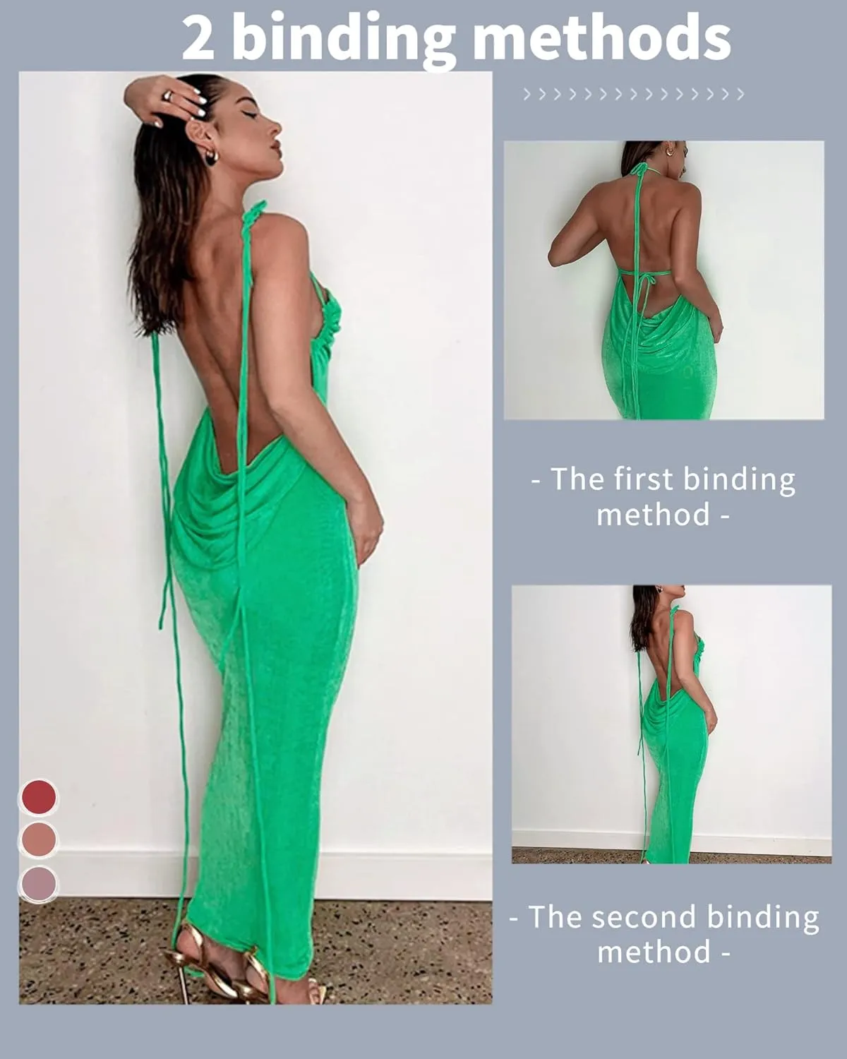 Doweha Women Backless Cowl Neck Cocktail Dress Halter Slip Long Semi Formal Party Wedding Guest 2025 Spring Summer Maxi Dress