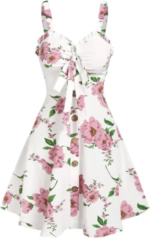 DRESSFO Summer Dress Sundress Cami Dress for Women