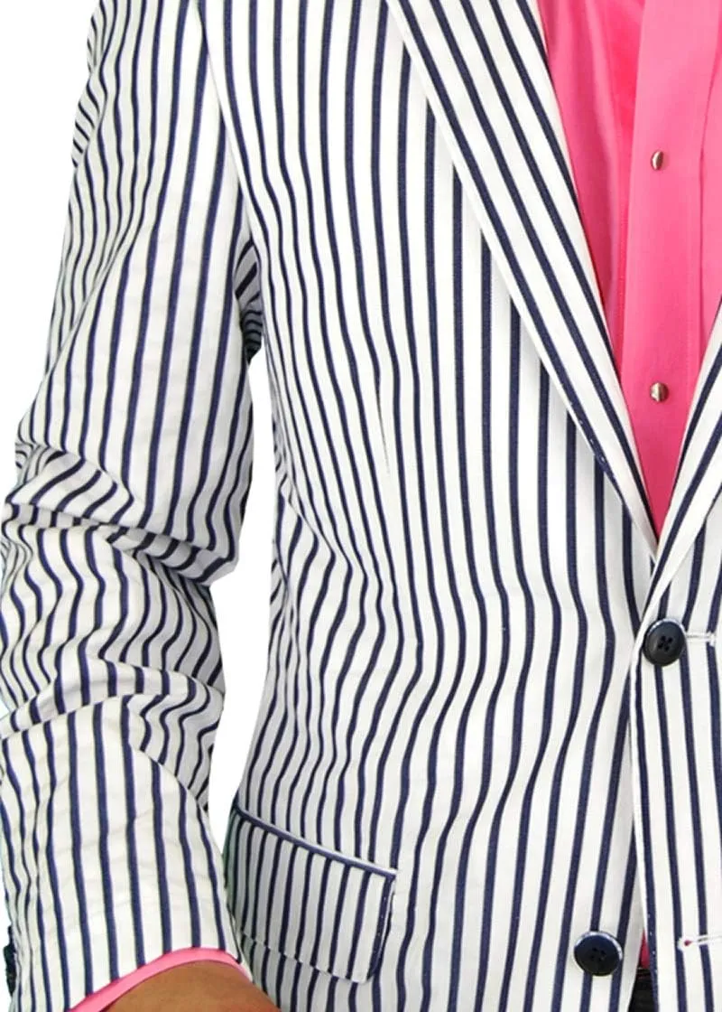 DTI BB Signature Men's Italian 2 Button Stretch Suit Blazer Jacket Trim Fit
