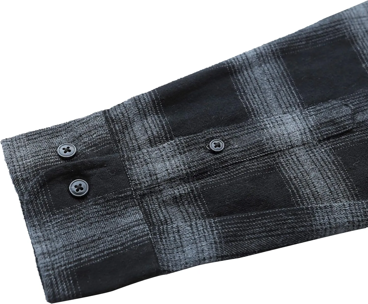 Dubinik Flannel Shirt for Men Casual Button Down Work Soft All Cotton Lightweight Flannel Mens Plaid Shirts Long Sleeve