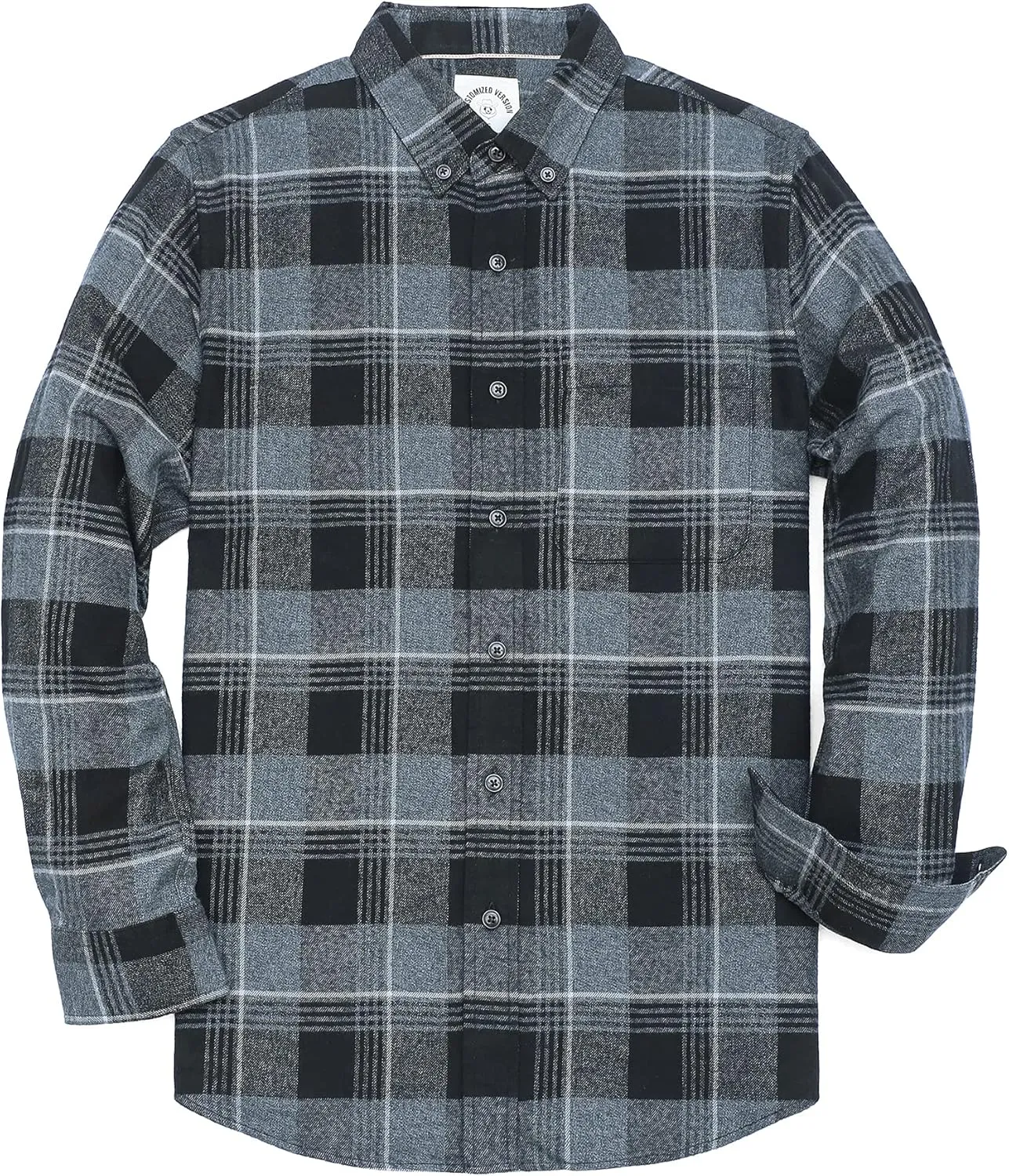 Dubinik Flannel Shirt for Men Casual Button Down Work Soft All Cotton Lightweight Flannel Mens Plaid Shirts Long Sleeve