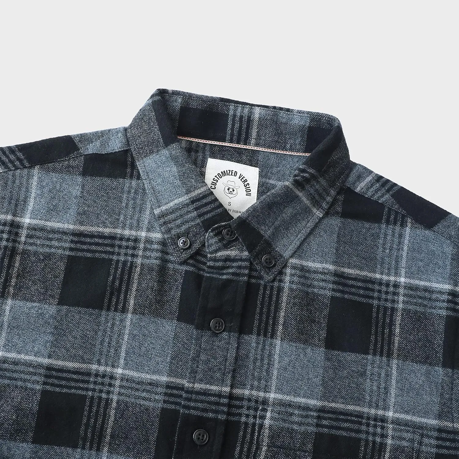 Dubinik Flannel Shirt for Men Casual Button Down Work Soft All Cotton Lightweight Flannel Mens Plaid Shirts Long Sleeve