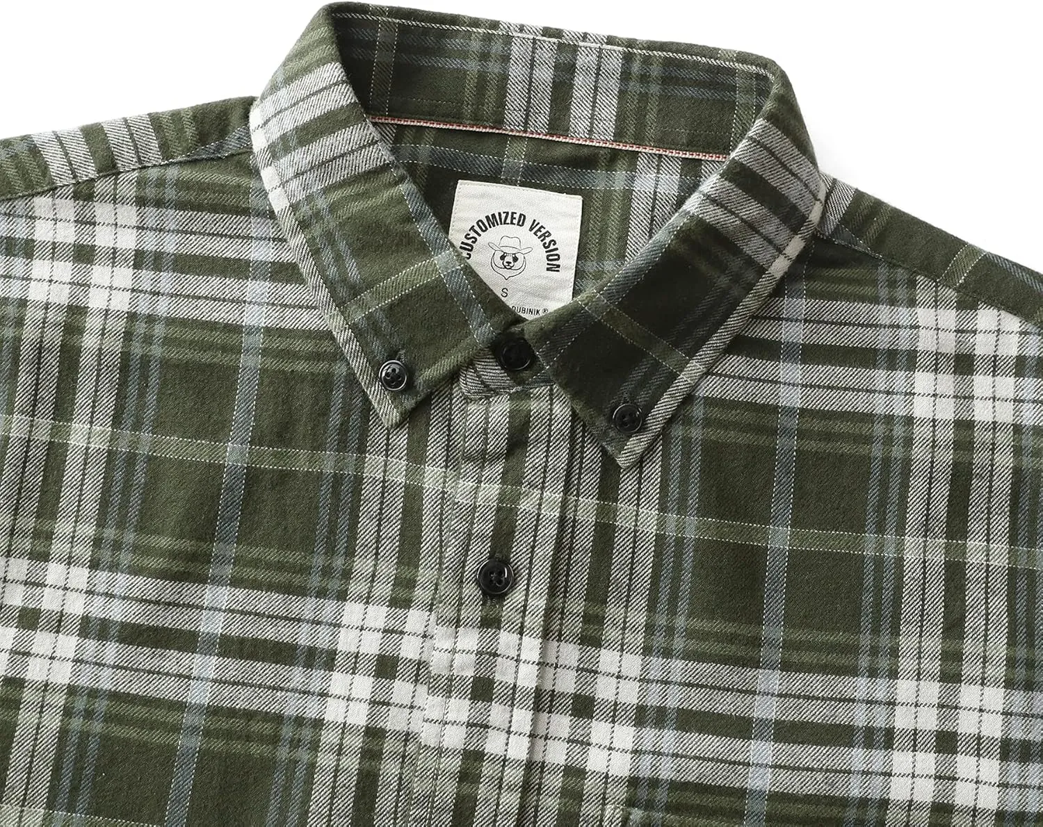 Dubinik Flannel Shirt for Men Casual Button Down Work Soft All Cotton Lightweight Flannel Mens Plaid Shirts Long Sleeve