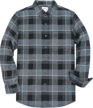 Dubinik Flannel Shirt for Men Casual Button Down Work Soft All Cotton Lightweight Flannel Mens Plaid Shirts Long Sleeve