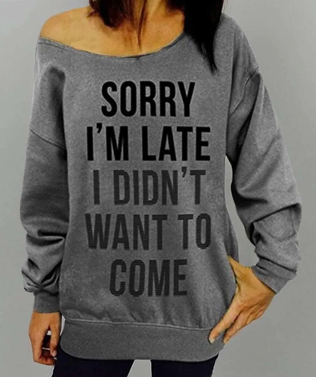 Dutebare Women Off Shoulder Sweatshirt Slouchy Shirt Long Sleeve Pullover Tops