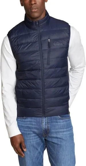 Eddie Bauer Men's Down Puffer Vest (Blue, Large)