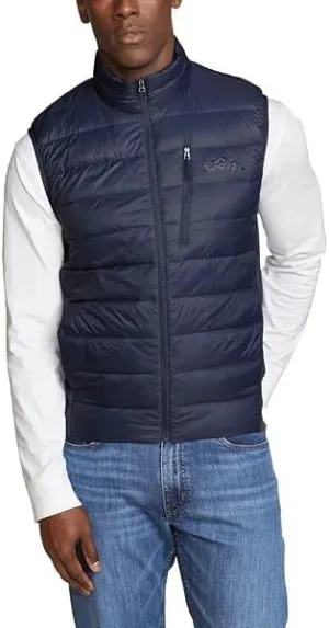 Eddie Bauer Mens Vest Power Down Insulation Storm Repel Classic Fit (Blue, XX-Large)