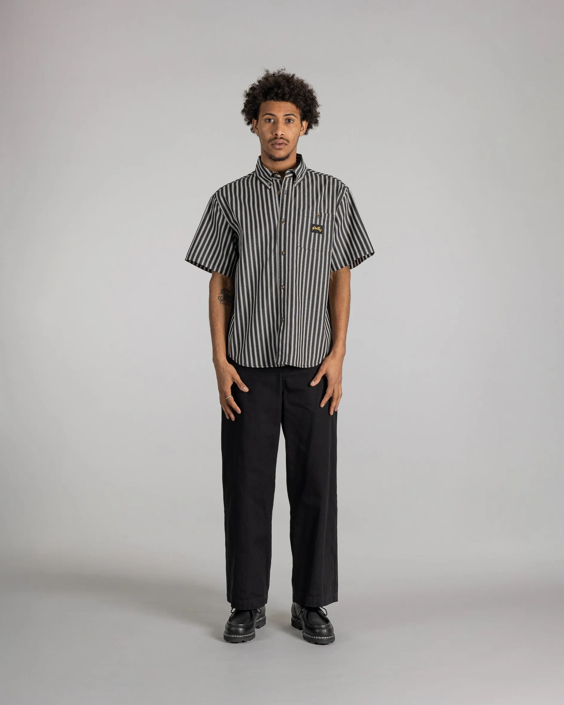 Flannel Shirt (Charcoal Stripe)