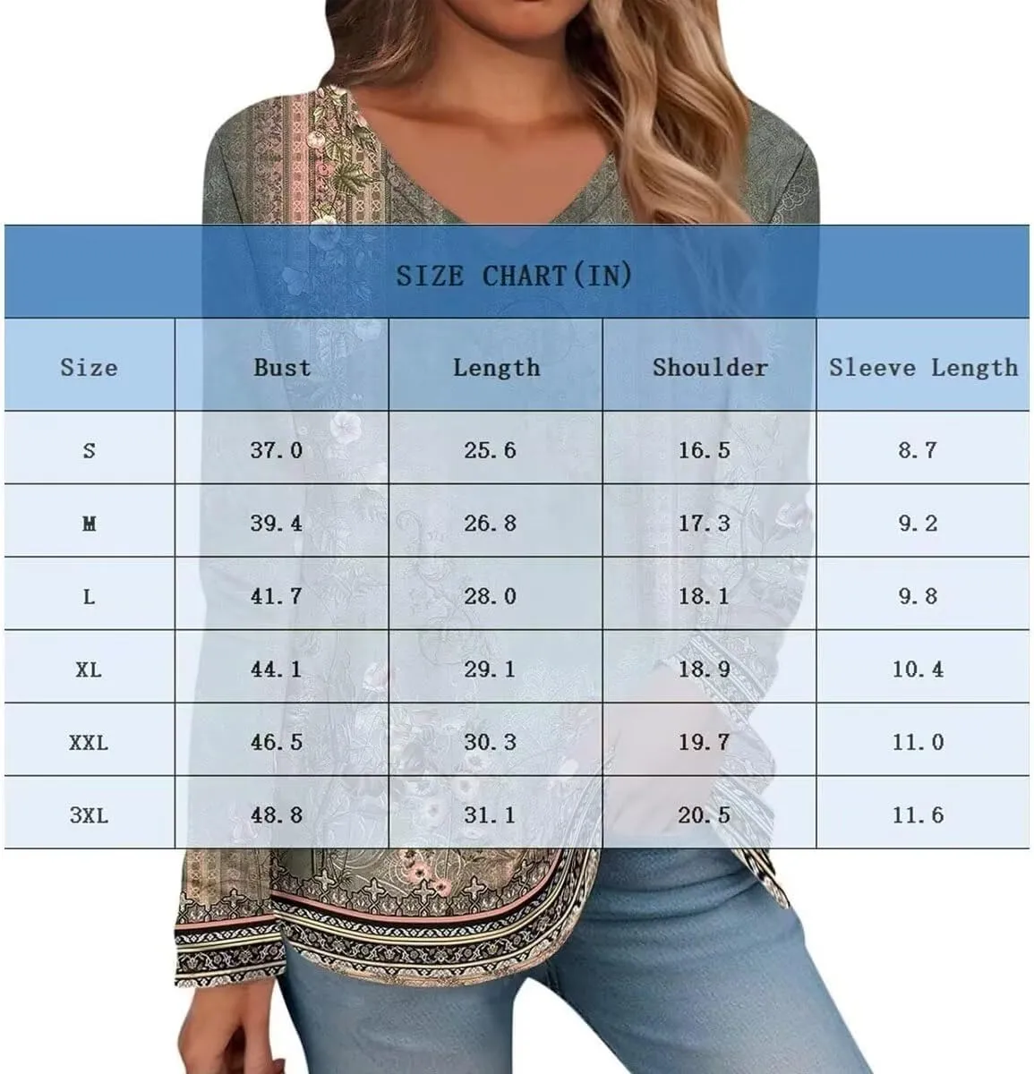 Floral Long Sleeve Tops for Women V-Neck Spring 2025 Hippie Top Western Casual Floral Boho Shirts