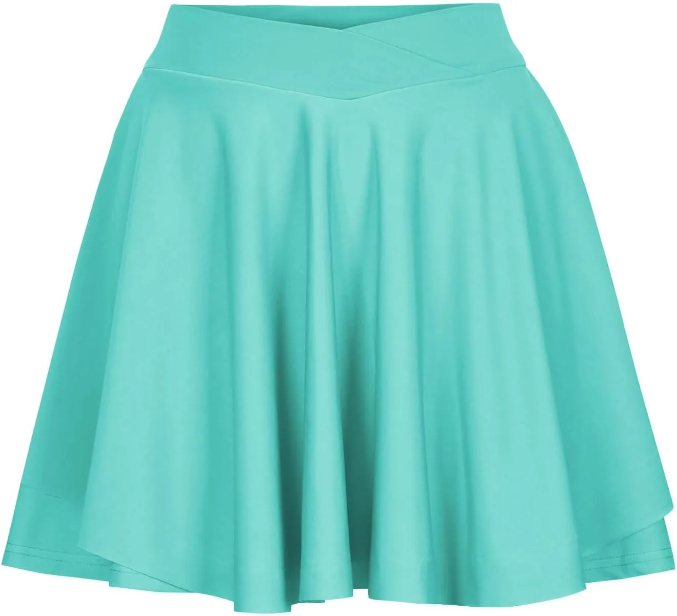 Flowy Skirts for Women Layered Ruffle Mini Skirts Solid Color Summer High Waisted Sports Athletic Yoga Golf Skirt